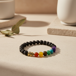 Pulseira de Pedra de Lava - Elefante - Chakra