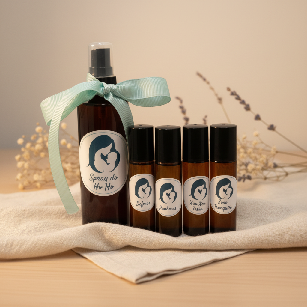 KIT Creche + Spray HÓ-HÓ | Mãe M&M – Soluções Naturais para Crianças dos 0 aos 5 anos