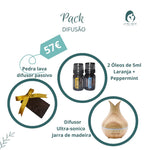 Pack difusão + 2 óleos essenciais A Mãe M&M